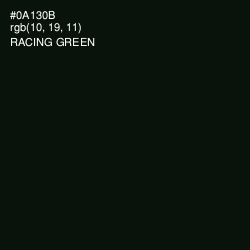 #0A130B - Gordons Green Color Image